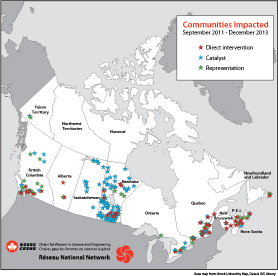 Impact Map Quebec for website frontpage